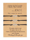 Friendship Knot Bracelet, Heart Charm String Bracelet