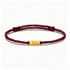 999 Gold Sugar Cube Braided Bracelet