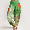 Women's Cotton Harem Pants, Digital Print Floral & Nature Designs