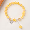 Cat's Eye Butterfly Charm Bracelet