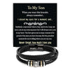 Stainless Steel Infinity Leather Weave Balance Bracelet