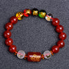 Chinese Zodiac Agate Bracelet, Red or Black Obsidian
