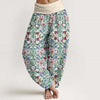 Women's Harem Pants Elastic Waist Floral Print Casual Yoga Trousers