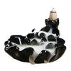 Black Ceramic Backflow Incense Burner Waterfall Design