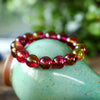 Watermelon Tourmaline Style Crystal Bracelet
