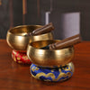 Copper Singing Bowl with Qilin Emblem and Mallet