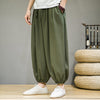 Men's Harem Pants Cotton Linen Summer Drawstring