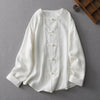 Women's Solid Color Button Long Sleeve Shirt