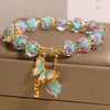 Butterfly Charm Rose Flower Liuli Bracelet