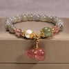 Strawberry Quartz Charm Bracelet for Women