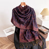 Paisley Pattern Long Scarf Shawl With Tassels