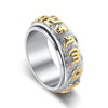 Six True Words Balance Calm Titanium Steel Ring