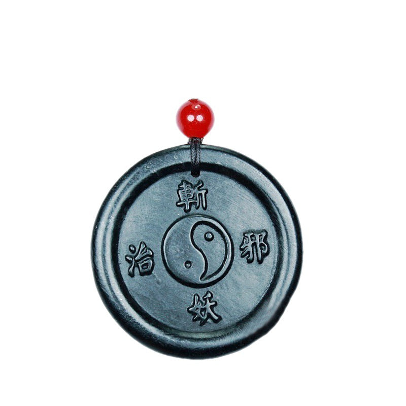 Hetian Jade Bagua Pendant with Yin Yang Symbol