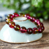 Watermelon Tourmaline Style Crystal Bracelet