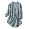 Women's Casual Three Quarter Sleeve Plain Shirt