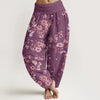 Women's Harem Pants Elastic Waist Floral Print Loose Yoga Trousers