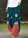 Women's Wide Leg Pants With Pockets, Printed Harem Trousers