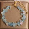 Adjustable Crystal Chip Bracelet with Gold-Tone Chain