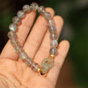 Handmade Red String Bracelet with Love Knot and Flower Charm