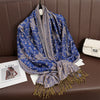 Tibetan Shawl Cashew Flower Vine Print Soft Wrap Scarf