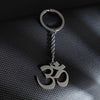 Om Symbol Necklace or Keychain, Stainless Steel Pendant
