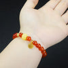 Agate Bead Bracelet, Single or Double Wrap Style