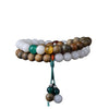 Green Sandalwood and White Bodhi Seed Bracelet