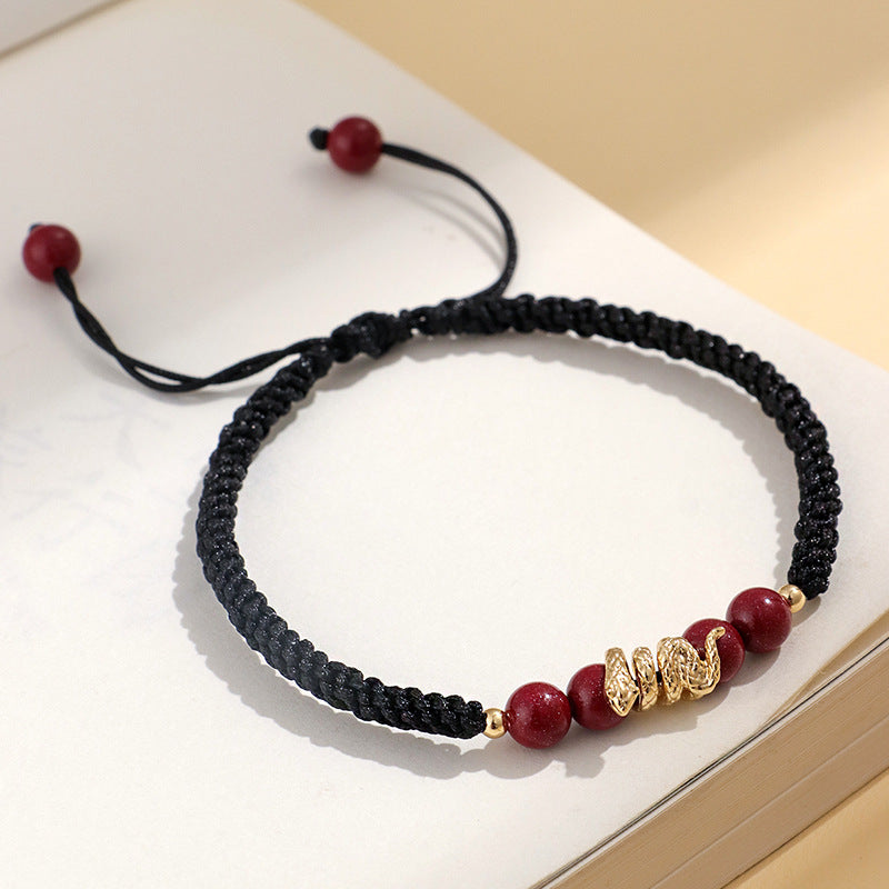Handmade Year Of Snake String Protection Braided Bracelet