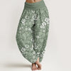 Women's Harem Pants Elastic Waist Floral Print Casual Yoga Trousers