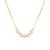 Smile Pearl Necklace Stainless Steel Gold or Silver Tone