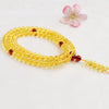 Natural Amber 108 Mala Necklace, Hand-Knotted Beads