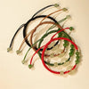 Hetian Jade Peace Buckle Red String Protection Luck Bracelet