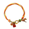 Persimmon Agate Red String Bracelet with Reincarnation Knot