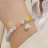 Blue Crystal Charm Bracelet with Gourd, Lotus Pod or Heart