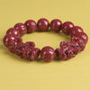Double PiXiu Cinnabar Bracelet with Om Mani Padme Hum