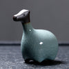 Ceramic Chinese Zodiac Tea Pet, Celadon or Ge Kiln Glaze