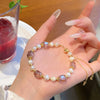 Fresh Pearl and Crystal Adjustable Bracelet
