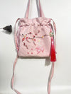 Suzhou Embroidery Drawstring Crossbody Bag