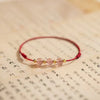 Strawberry Quartz Crystal Beads Red String Bracelet Anklet