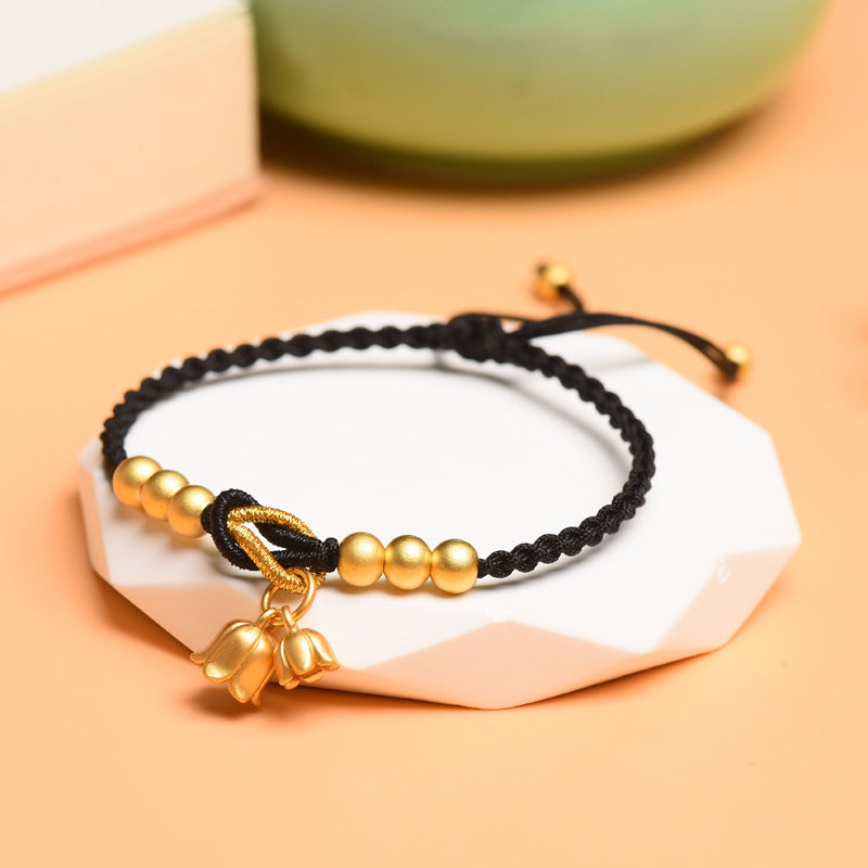 Lily of the Valley Braided Cord Bracelet