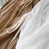 Casual Plain Drawstring Waist Midi Dress Sleeveless Dress With Pockets