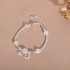 Natural Crystal Bracelet with Gold-Tone Charm