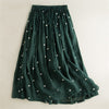 Artistic Vintage Dot Pattern Women's Pleated Skirt