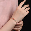 Handmade Braided Red String Bracelet with Cinnabar Charm
