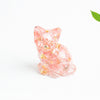 Crystal Chip Resin Cat Figurine Desktop Decoration
