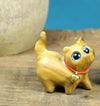 Wooden Cat Figurine, Sandalwood Desk Decor