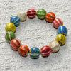 Ceramic Bead Bracelet, Handmade Stretch Elastic Band