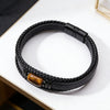 Natural Stone Multilayered Braided Leather Bracelet