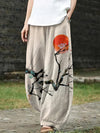 Women's Wide Leg Pants With Pockets, Printed Harem Trousers
