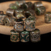 Eight-Eyed Dzi Agate Barrel Bead for DIY Jewelry